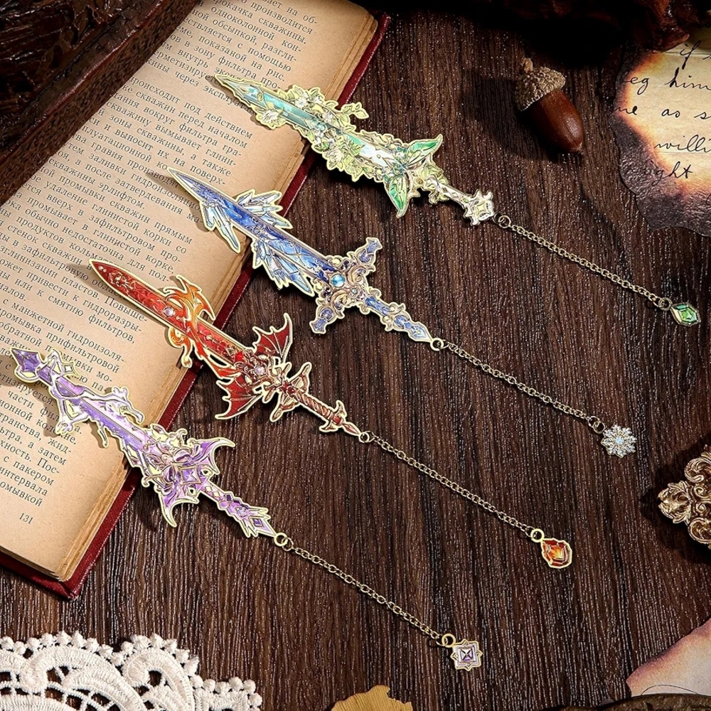 Colorful Sword-Shaped Bookmarks